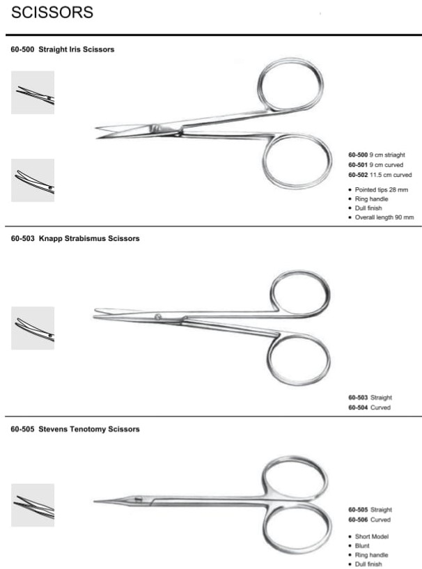 OPTHALMOLOGY Instruments